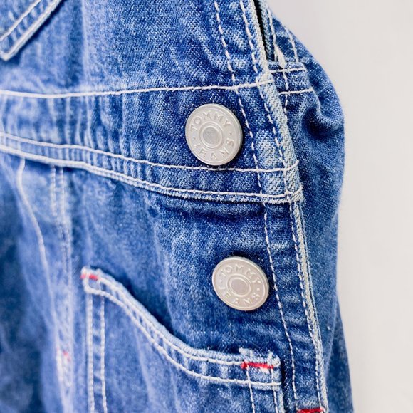 Vintage Kid’s Tommy Hilfiger Overalls Girls Throwback Retro Denim Outfit - Picture 4 of 15